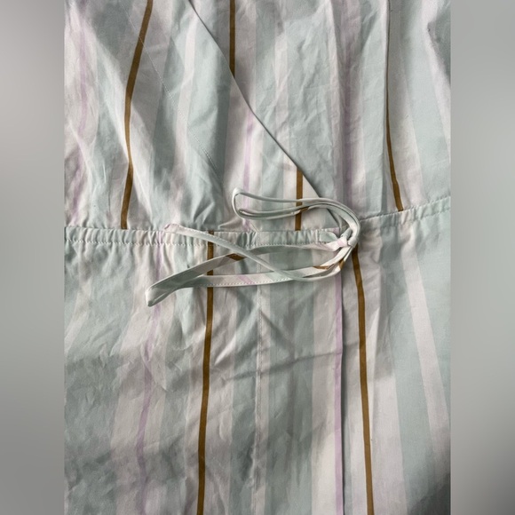 A New Day Cream Wrap Blouse 3/4 Sleeve Tie Front - Picture 5 of 12